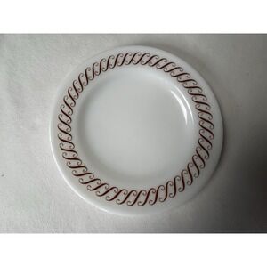 Vtg Pyrex Tableware Corning Brown Regency S Scroll 713-14 5.5" Dessert Plate